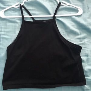 H&M black halter crop top